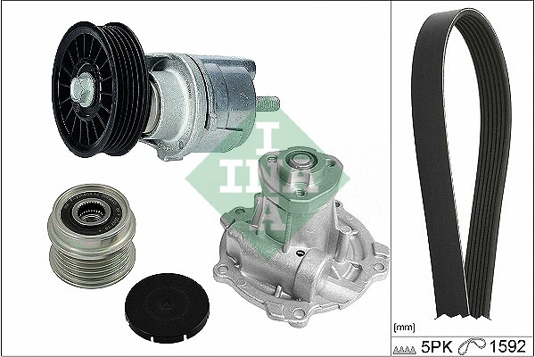 Water Pump + V-Ribbed Belt Kit (529 0161 30)