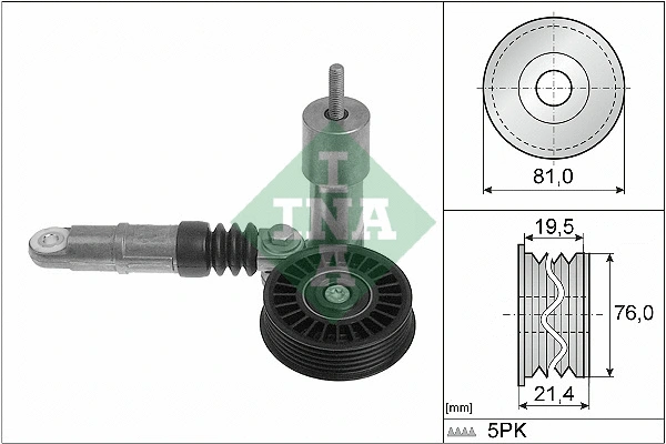Belt Tensioner, V-ribbed belt (534 0014 10)