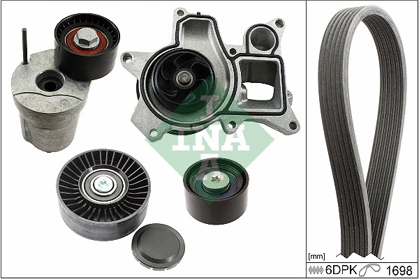 Water Pump + V-Ribbed Belt Kit (529 0369 30)
