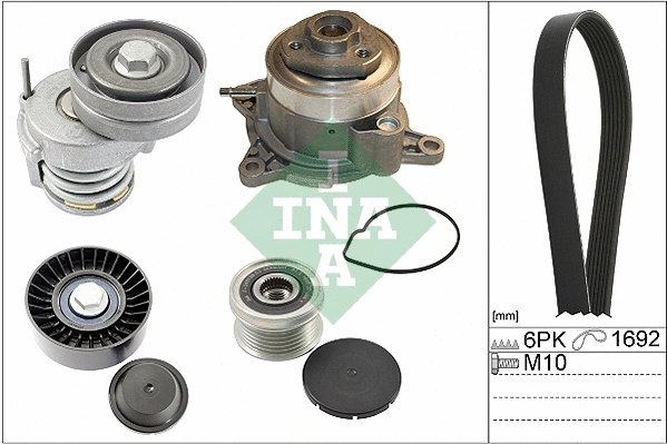 Water Pump + V-Ribbed Belt Kit (529 0039 30)