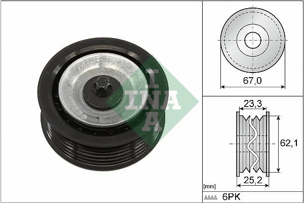 Deflection/Guide Pulley, V-ribbed belt (532 0619 10)