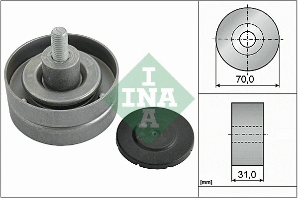 Deflection/Guide Pulley, V-ribbed belt (532 0415 10)