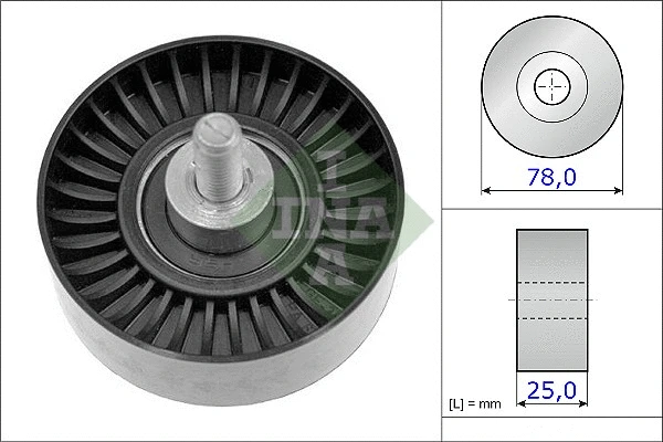 Deflection/Guide Pulley, V-ribbed belt (532 0705 10)