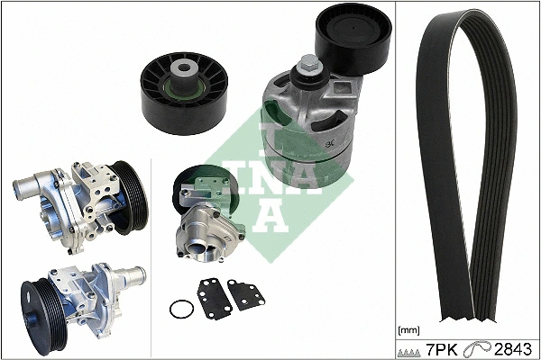 Water Pump + V-Ribbed Belt Kit (529 0364 30)