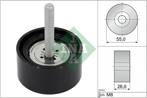 Deflection/Guide Pulley, V-ribbed belt (532 0869 10)