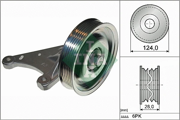 Deflection/Guide Pulley, V-ribbed belt (532 0773 10)