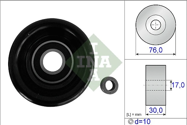 Deflection/Guide Pulley, V-ribbed belt (532 0493 10)