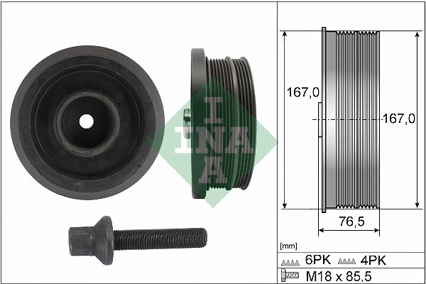 Belt Pulley Set, crankshaft (544 0082 20)
