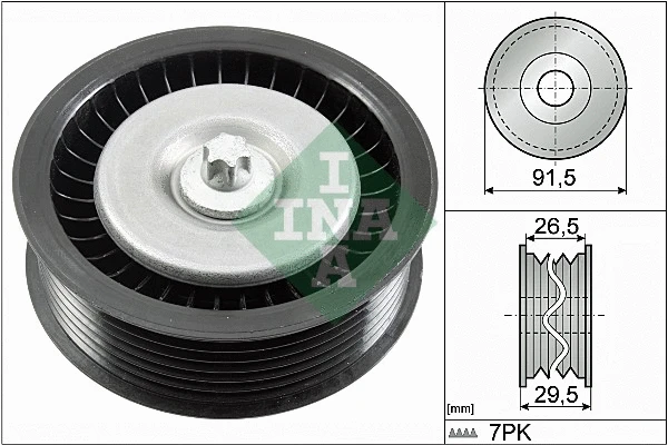 Deflection/Guide Pulley, V-ribbed belt (532 0808 10)