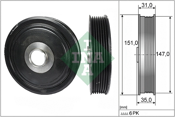 Belt Pulley, crankshaft (544 0110 10)