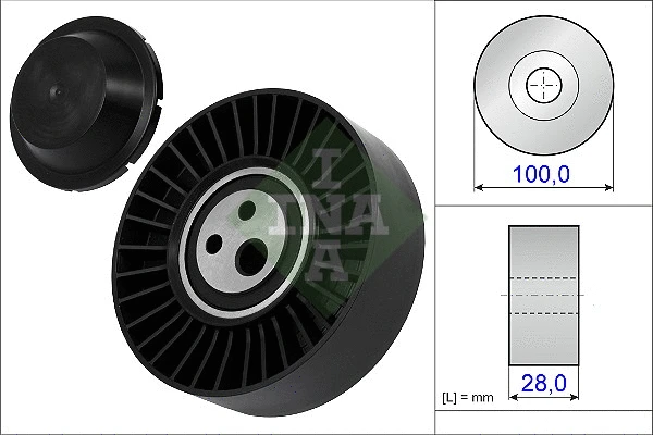 Tensioner Pulley, V-ribbed belt (531 0635 20)