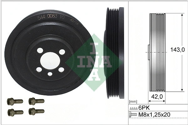 Belt Pulley Set, crankshaft (544 0083 20)