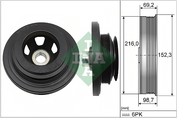 Belt Pulley, crankshaft (544 0116 10)