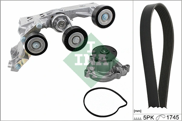 Water Pump + V-Ribbed Belt Kit (529 0148 30)