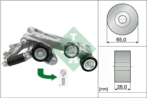 Belt Tensioner, V-ribbed belt (534 0446 10)