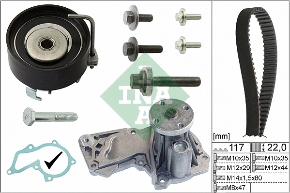 Water Pump & Timing Belt Kit (530 0495 30)
