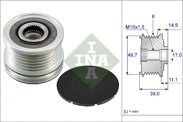 Alternator Freewheel Clutch (535 0050 10)