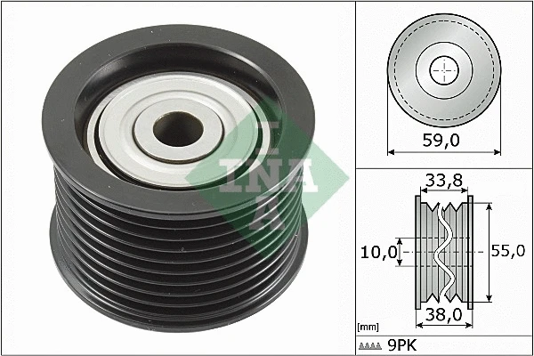 Deflection/Guide Pulley, V-ribbed belt (532 0791 10)