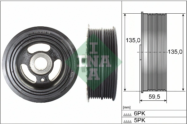 Belt Pulley, crankshaft (544 0152 10)