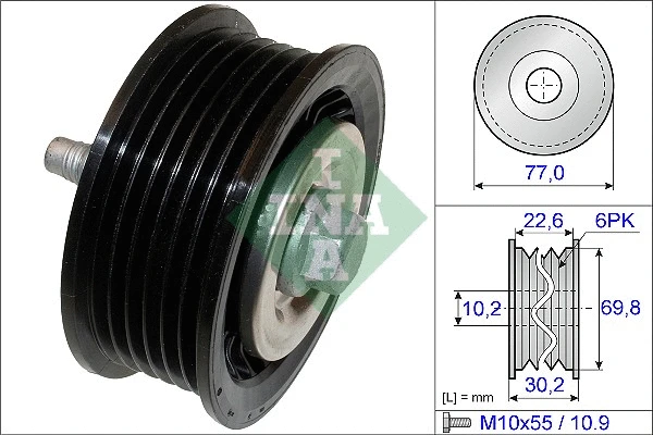 Deflection/Guide Pulley, V-ribbed belt (532 0700 10)