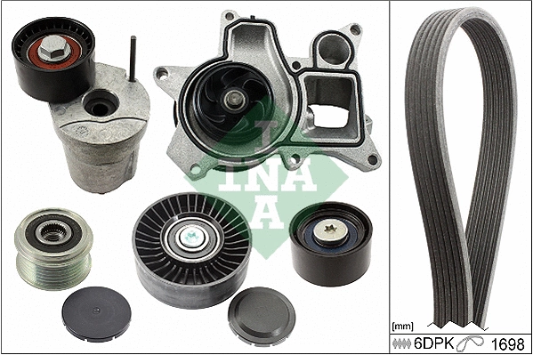 Water Pump + V-Ribbed Belt Kit (529 0019 30)