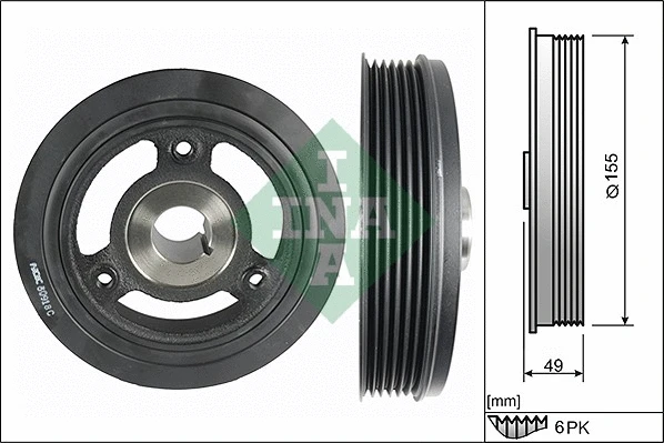 Belt Pulley, crankshaft (544 0106 10)