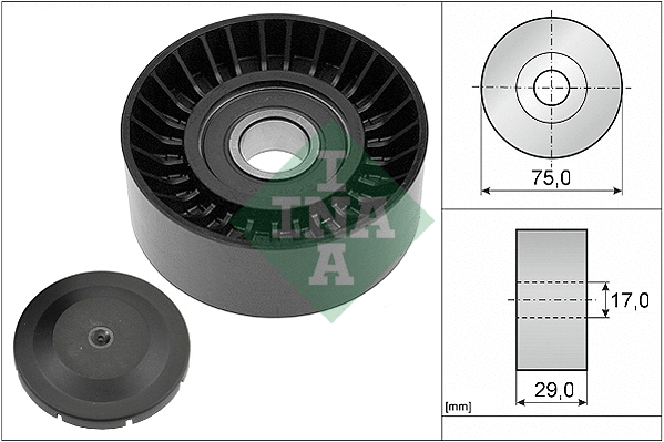 Deflection/Guide Pulley, V-ribbed belt (532 0536 10)