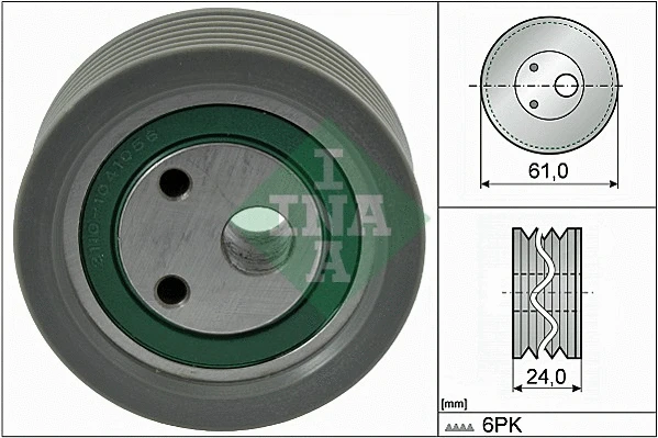 Tensioner Pulley, V-ribbed belt (531 0910 10)