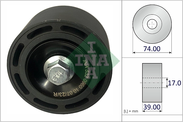 Deflection/Guide Pulley, V-ribbed belt (532 0960 10)