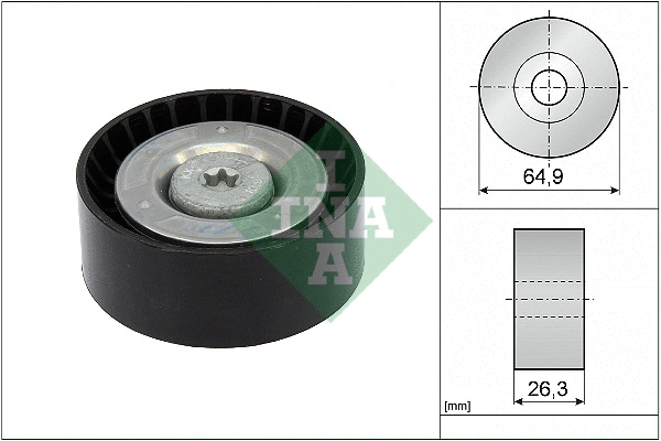 Deflection/Guide Pulley, V-ribbed belt (532 0905 10)