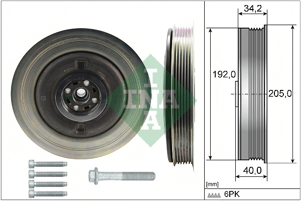 Belt Pulley Set, crankshaft (544 0504 20)