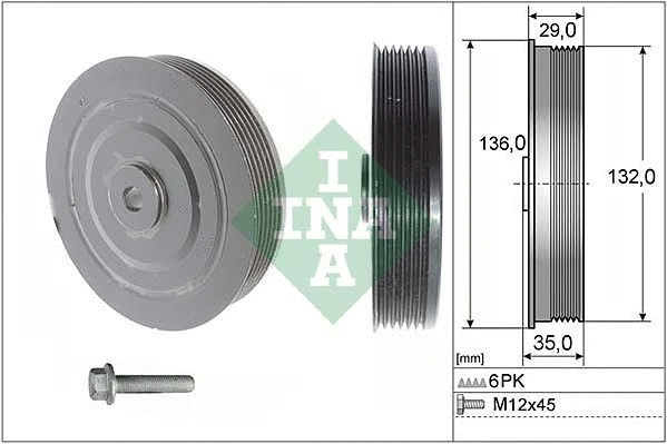 Belt Pulley Set, crankshaft (544 0009 20)