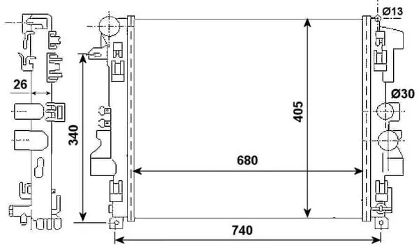 Radiator, engine cooling