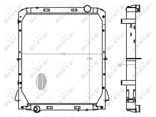 Radiator, engine cooling (50196)