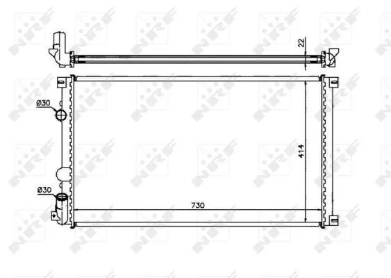 Radiator, engine cooling (58321)
