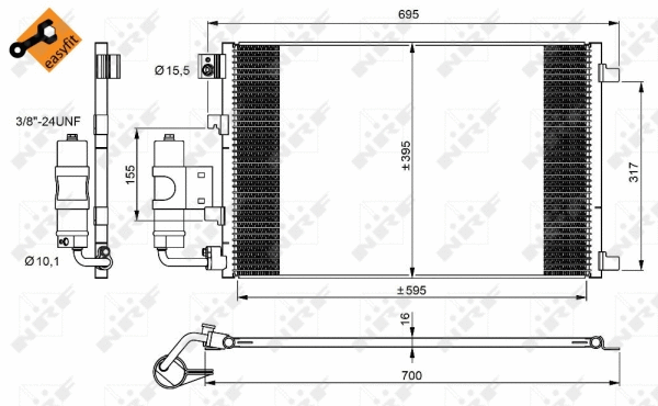 Condenser, air conditioning (350042)