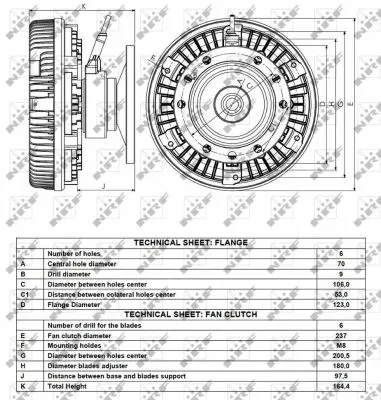 Clutch, radiator fan
