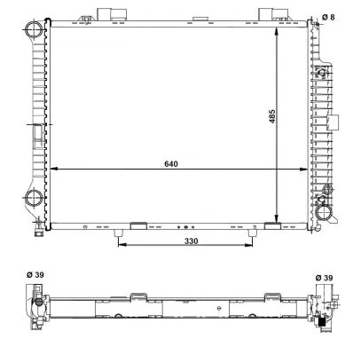 Radiator, engine cooling (58098)