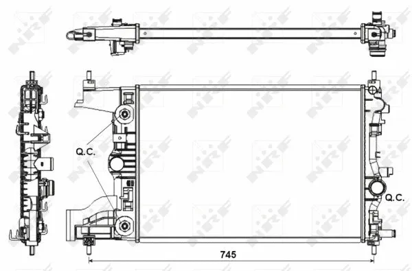 Radiator, engine cooling (53153)
