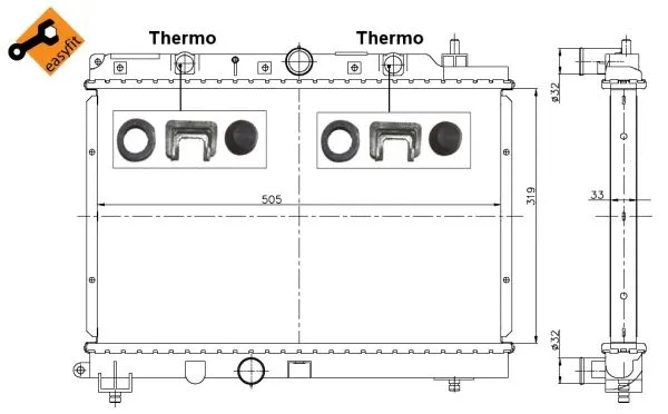 Radiator, engine cooling