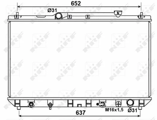 Radiator, engine cooling (53374)