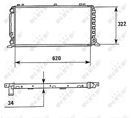 Radiator, engine cooling (58928)