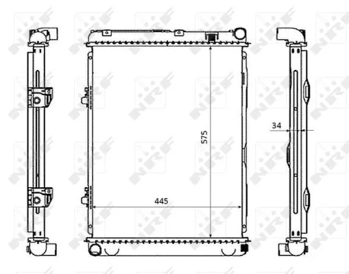 Radiator, engine cooling (53865)