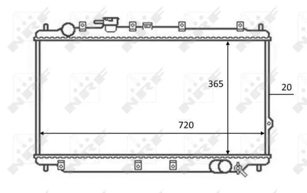 Radiator, engine cooling (59082)