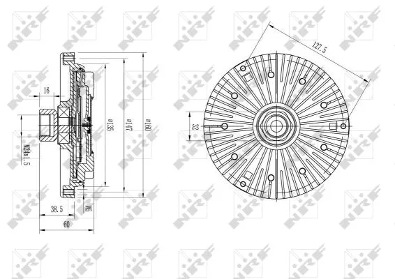 Clutch, radiator fan