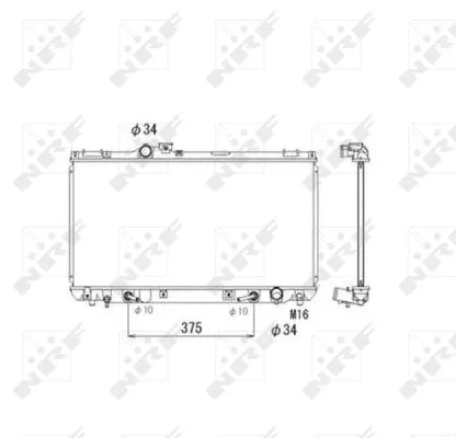 Radiator, engine cooling (53586)