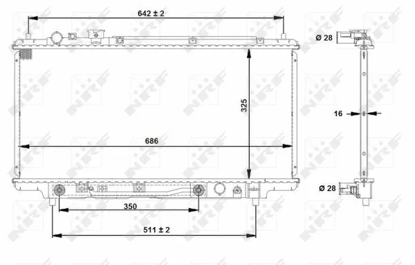 Radiator, engine cooling (53519)