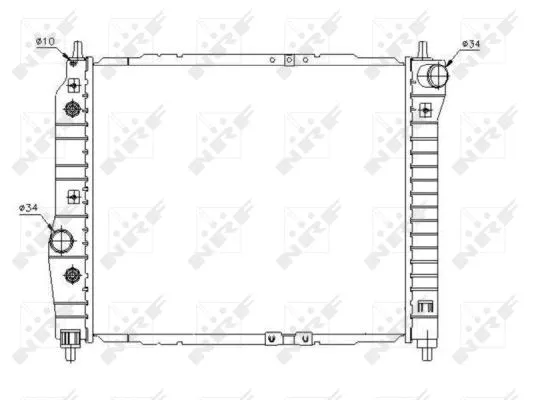 Radiator, engine cooling (53638)