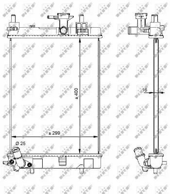 Radiator, engine cooling (59207)