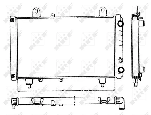 Radiator, engine cooling (58749)